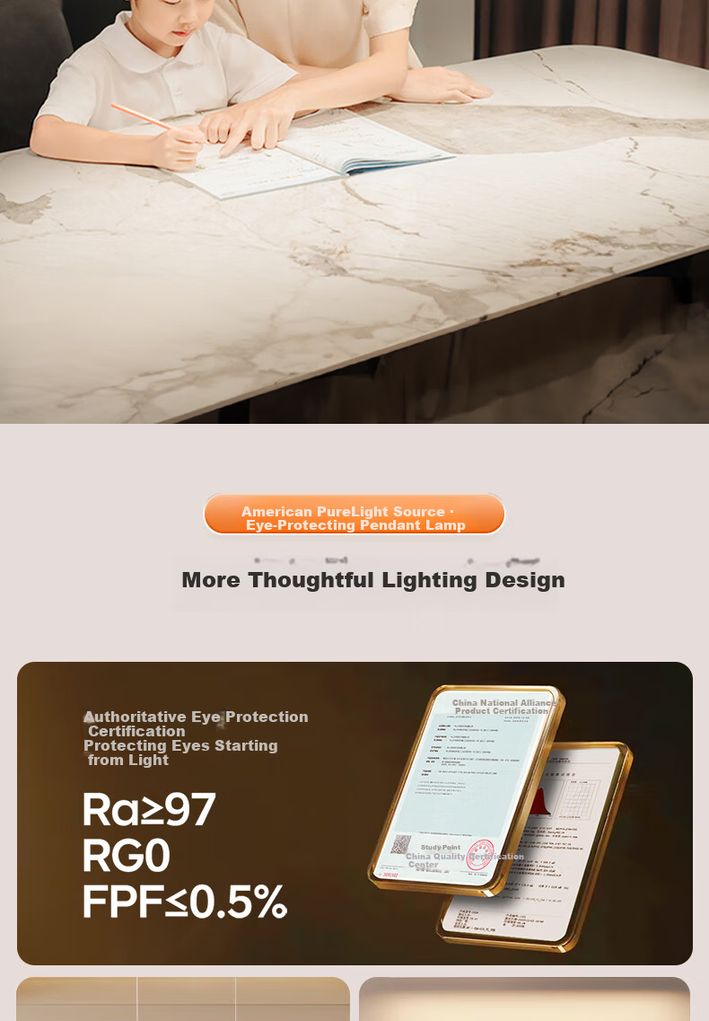 GUJIA Restaurant Pendant Light Linear Dining Bar Eye Protection Full Spectrum Light Source White 100CM - Tri-color [Installation Included] 2