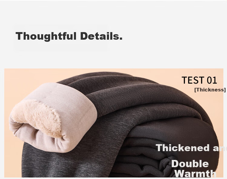 Langsha Women's Thermal Pants Fleece Lined Thickened 100% Wool Knee Protection Autumn Winter Plus Size Extra Thick Cold Resistant Cotton Leggings 18