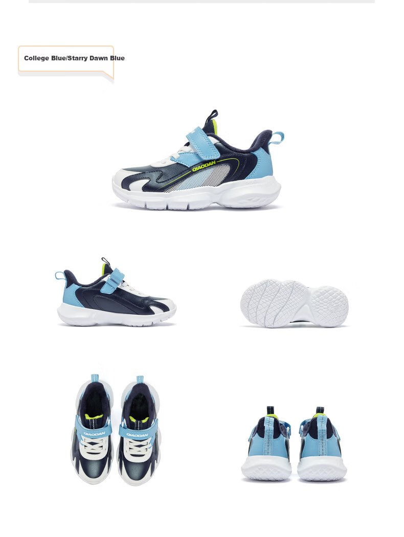 QIAODAN Boys' Cotton Shoes Children's Running Shoes Winter Toddler Velcro Sports Shoes Black/Ivory Size 33 10