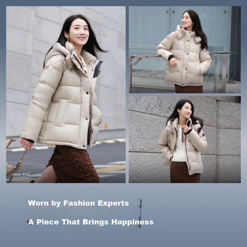 BOSIDENG Off-Season Women's Goose Down Puffer Jacket Thickened Fashionable Versatile Winter Coat Mall Hot Sale Same Style