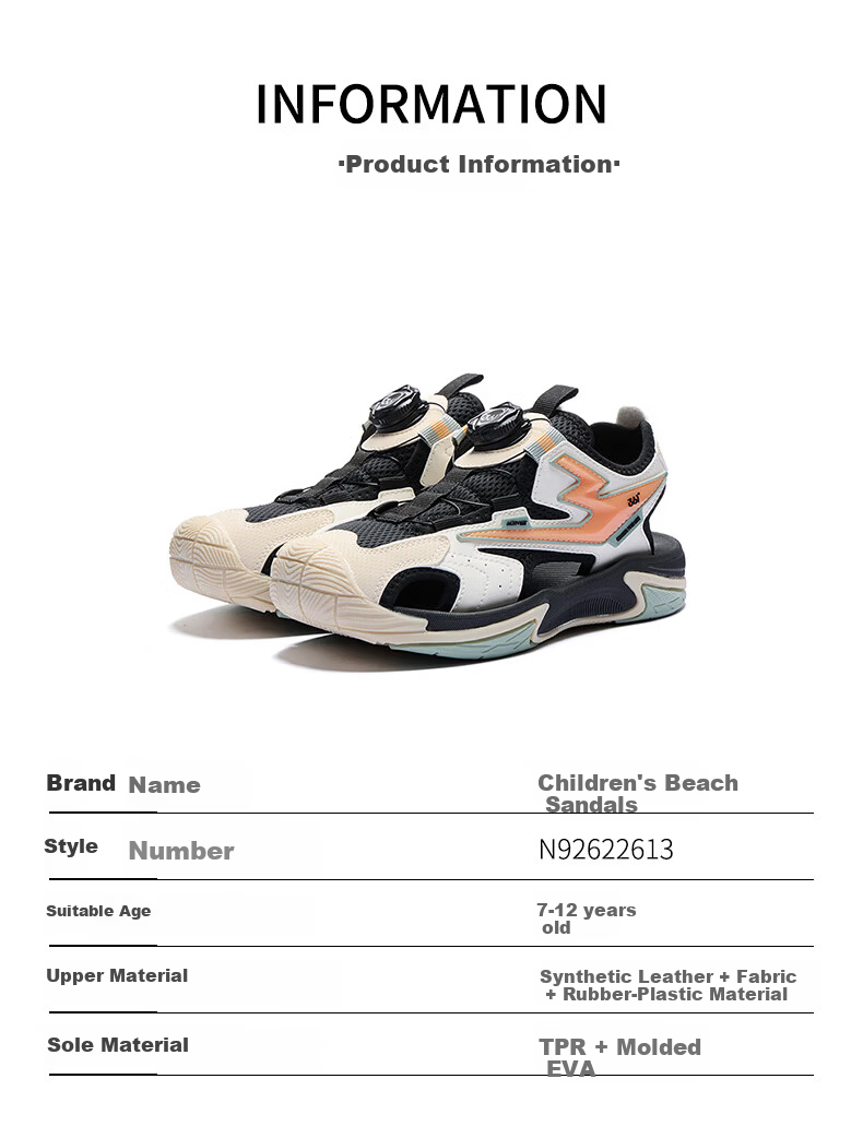 361° Kids Sports Shoes Summer 2026 Breathable Closed-Toe Durable Beach Sandals Purple Size 33 17