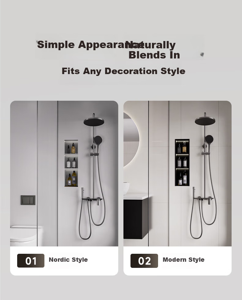 SUPOR Shower Set B300 Integrated All-Copper Top Spray Handheld Automatic Descaling Pressurized Bathroom Gunmetal Gray 17