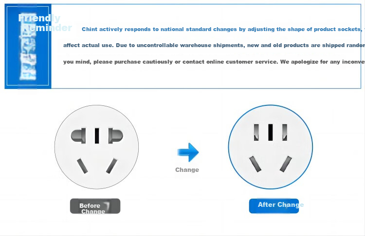 CHNT Sunrise 2S-1244 8-Socket Power Strip with Switch, 1.8m Long Cable, New National Standard, Dormitory Use 6