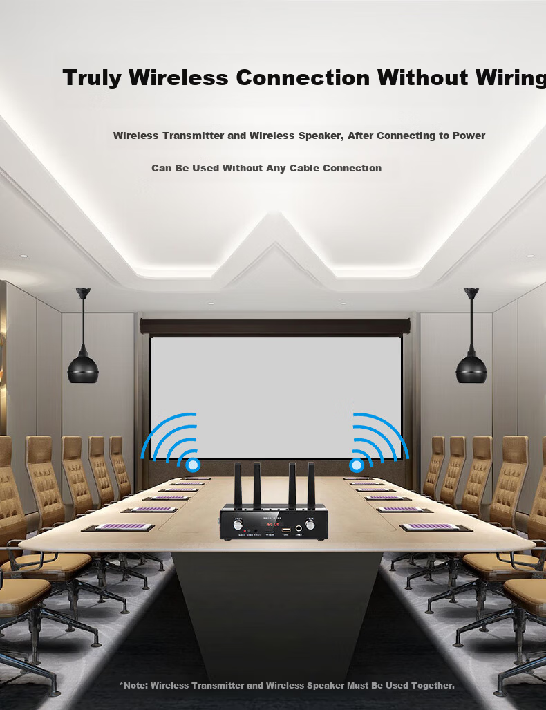 Newmine D20 Wireless FM Hanging Ball Ceiling Speaker Active Wireless Hanging Ball Speaker for Mall Store Background Music Broadcasting 3