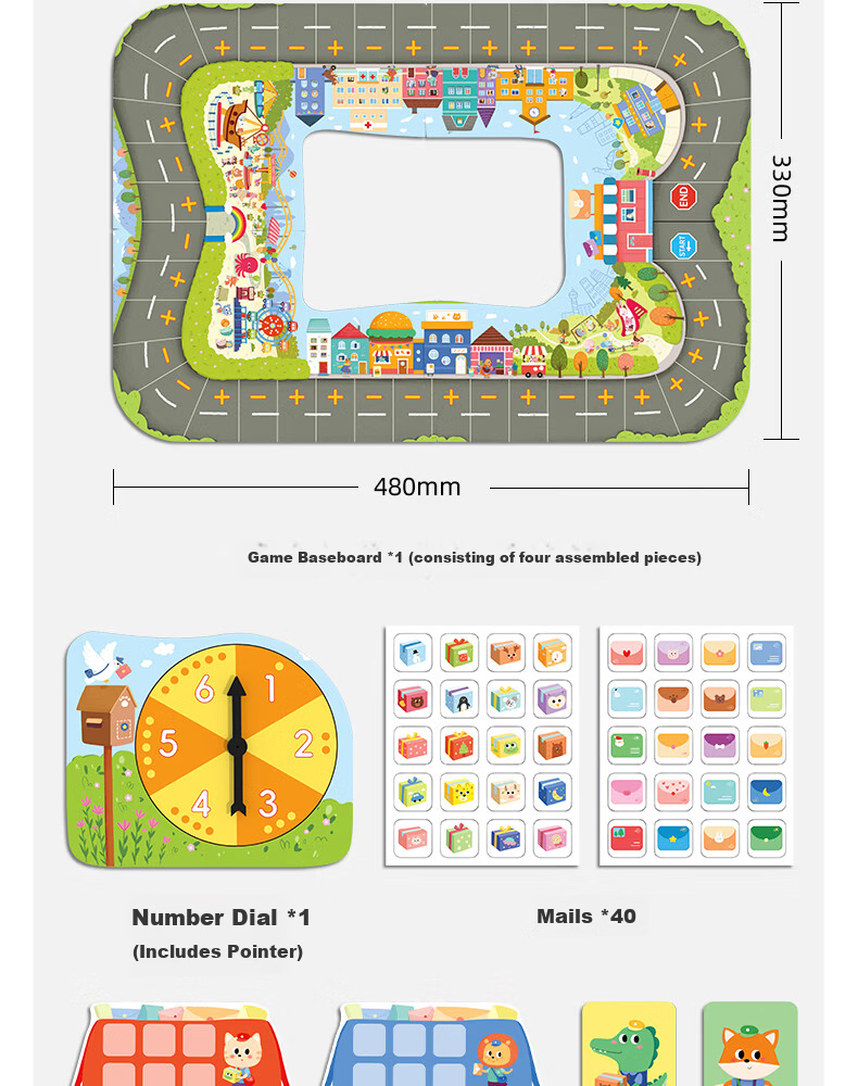 Pinwheel Children's Board Game for Ages 3-6, Number Sense Enlightenment And Thinking Training, Math Gift, Educational Toy, Little Postma 10