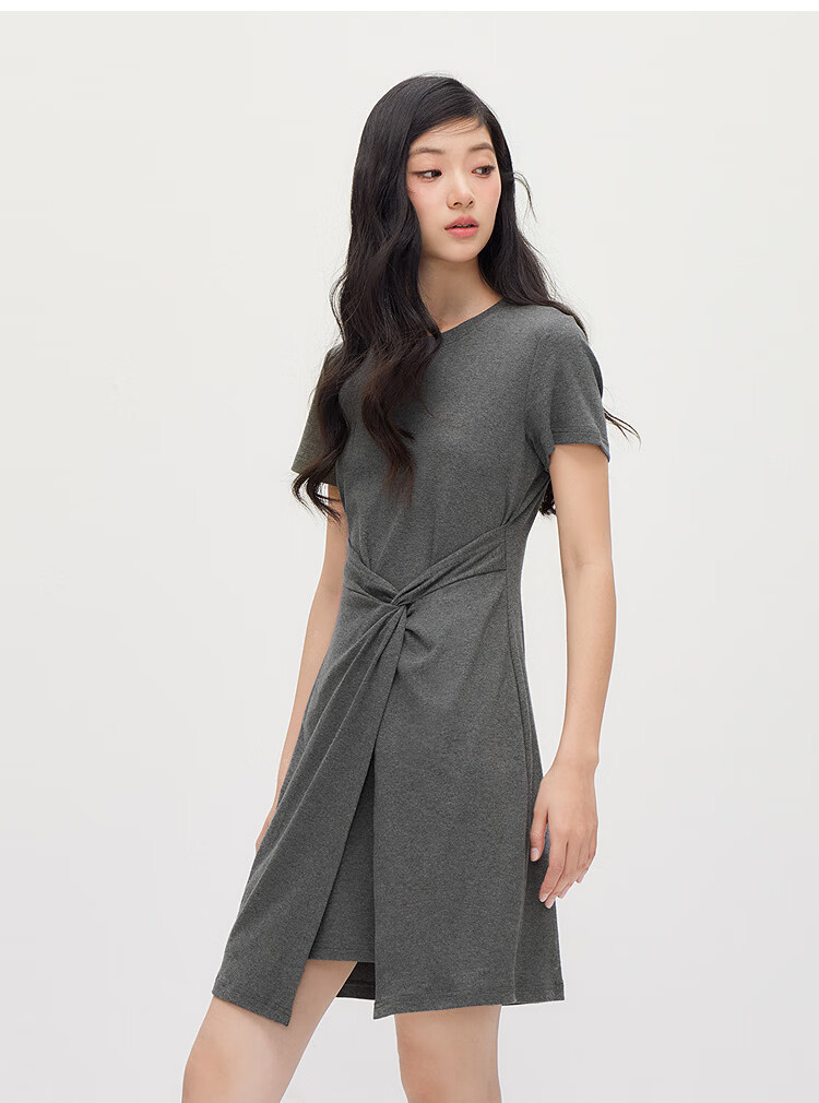 Semir Women's Summer Dress Round Neck Twist Waist Cooling Casual Design Short Skirt 2026 109326114036 17
