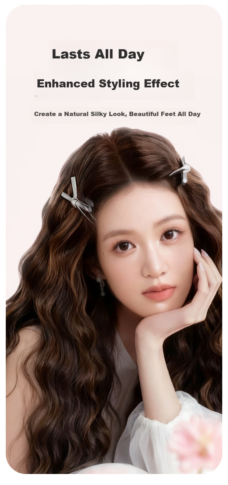 MinHuang 32mm Triple Barrel Curling Iron Water Wave Hair Curler Big Wave Cake Roll Lazy Styling Tool for Women U3 10