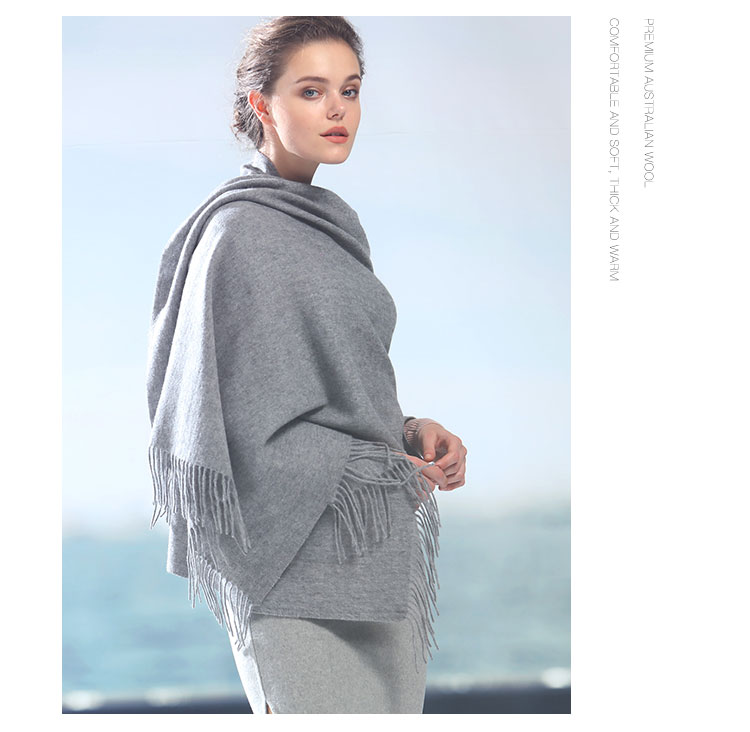 Hengyuanxiang 100% Pure Wool Office Air Conditioning Shawl for Women, Autumn Scarf, New Style Birthday National Day Gift for Elders 7