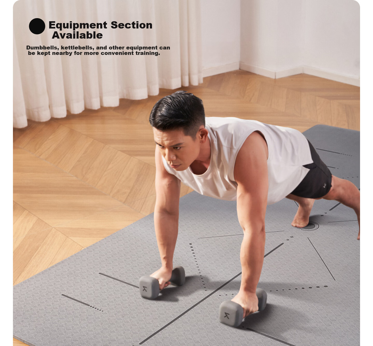 Keep Yoga Mat Fitness Mat for Men And Women, Non-Slip Professional Thickened 12mm Extended 2-Meter Exercise Shock-Absorbing Soundproof Aerobics Mat 3