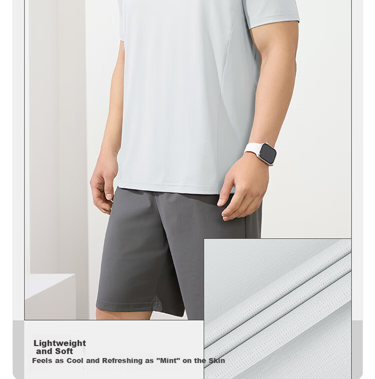 361° Men's T-Shirt Spring Summer New Quick-Dry Loose Fitness Sports Casual Short Sleeve Cool Top 652624124-6 5