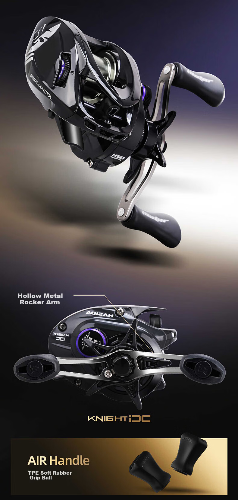 HISTAR Knight DC Electronic Brake Smart Water Drop Reel Right Hand 11