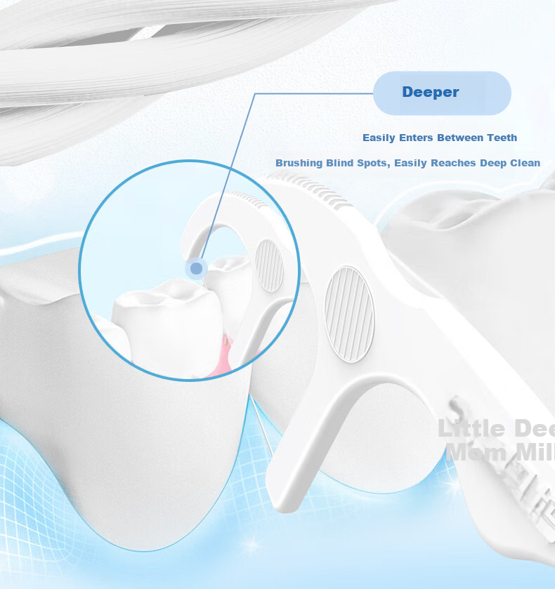 FAWNMUM Comfortable Clean Dental Floss Picks Single Pack Classic 360pcs with Portable Case 4