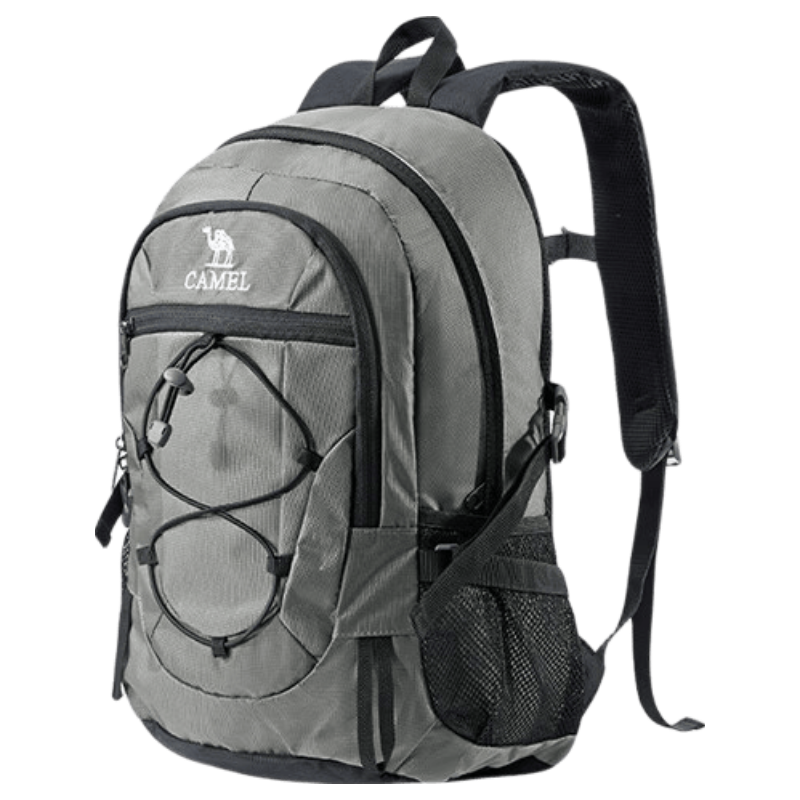 CAMEL Outdoor Lightweight Hiking Backpack Professional Trekking Travel Backpack Casual Sports Student Double Shoulder Bag Silver Gray
