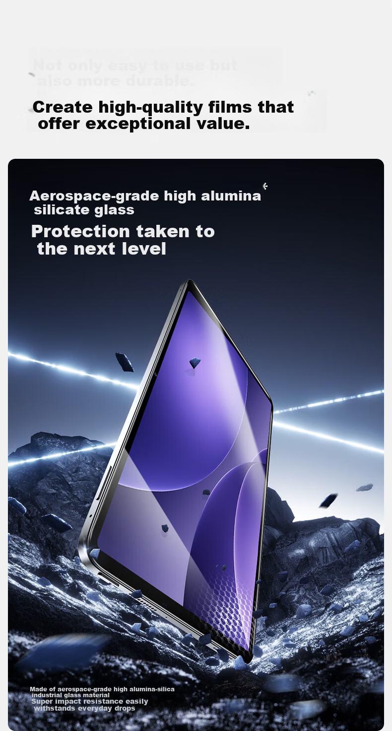 Shanmo Tempered Glass Screen Protector for OPPO Pad5 12.1-inch 2025 Model Full-Screen HD Anti-Fingerprint Tablet with Dust-Free Installation Kit 9