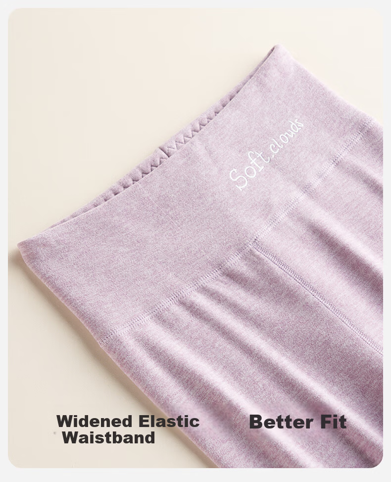 MiiOW Plus Size Women's High-Waist Seamless Cashmere Silk Thermal Leggings for Over 200 lbs, Thickened and Enlarged Warm Pants 42