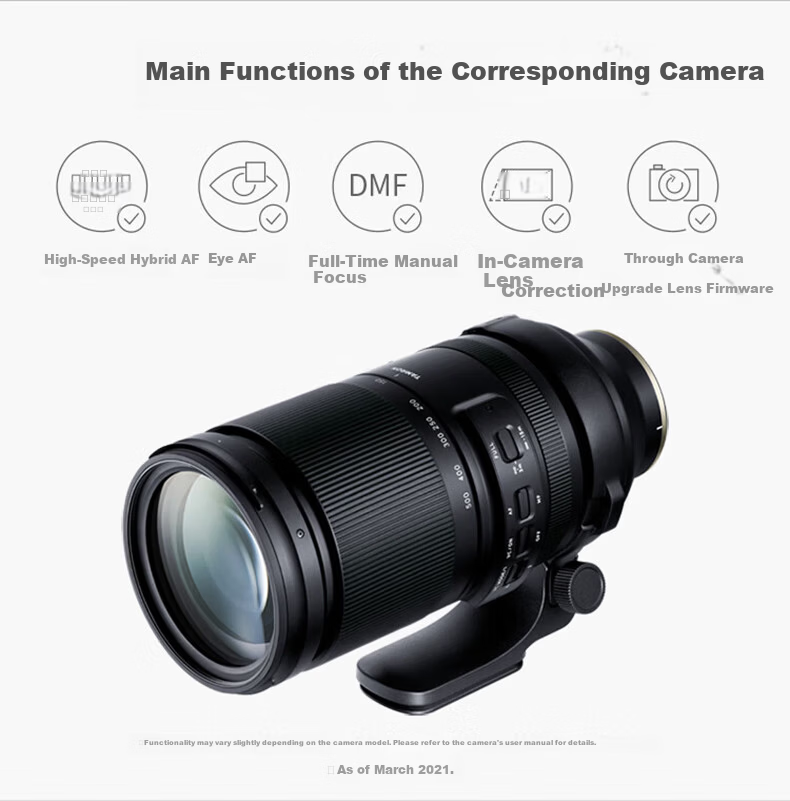Tamron 150-500mm F/5-6.7 Di III VC VXD Image Stabilized Sports Birding Super Telephoto High Precision Focus Lens (Sony Full-Frame E-Mount) Youth Edition Kit 11
