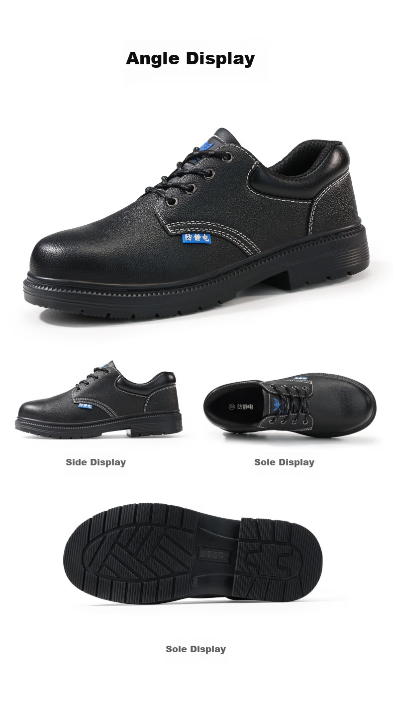 BlueOwl Shield Men's Breathable Durable Anti-Static Waterproof Anti-Smash Toe Anti-Puncture Worksite Safety Shoes D005A-1 Size 44 17