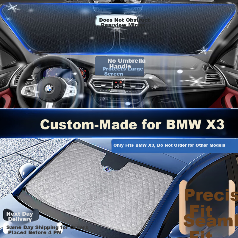 Shenchuang BMW X3 Custom Car Sunshade Front Windshield Sun Protection Heat Insulation Full Coverage Opaque Sunshade Panel