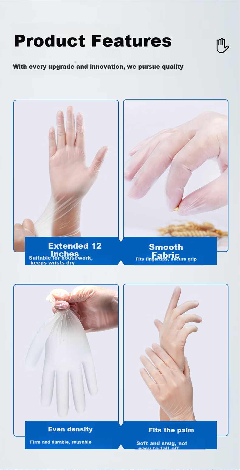 INTCO Disposable Gloves TPE Gloves 200 Medium-Sized Food-Grade Gloves for Household, Kitchen Cleaning, Catering, Crayfish 3