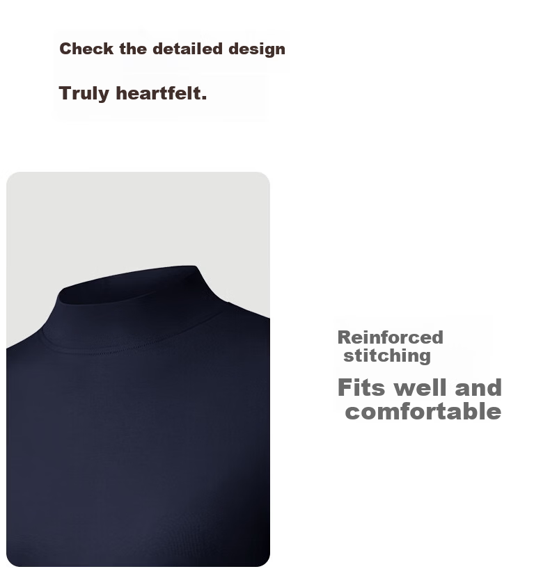 CASENLAND Men's Pure Cotton Thermal Underwear Set Autumn Shirt and Pants Cotton Knit Warm Base Layer 19
