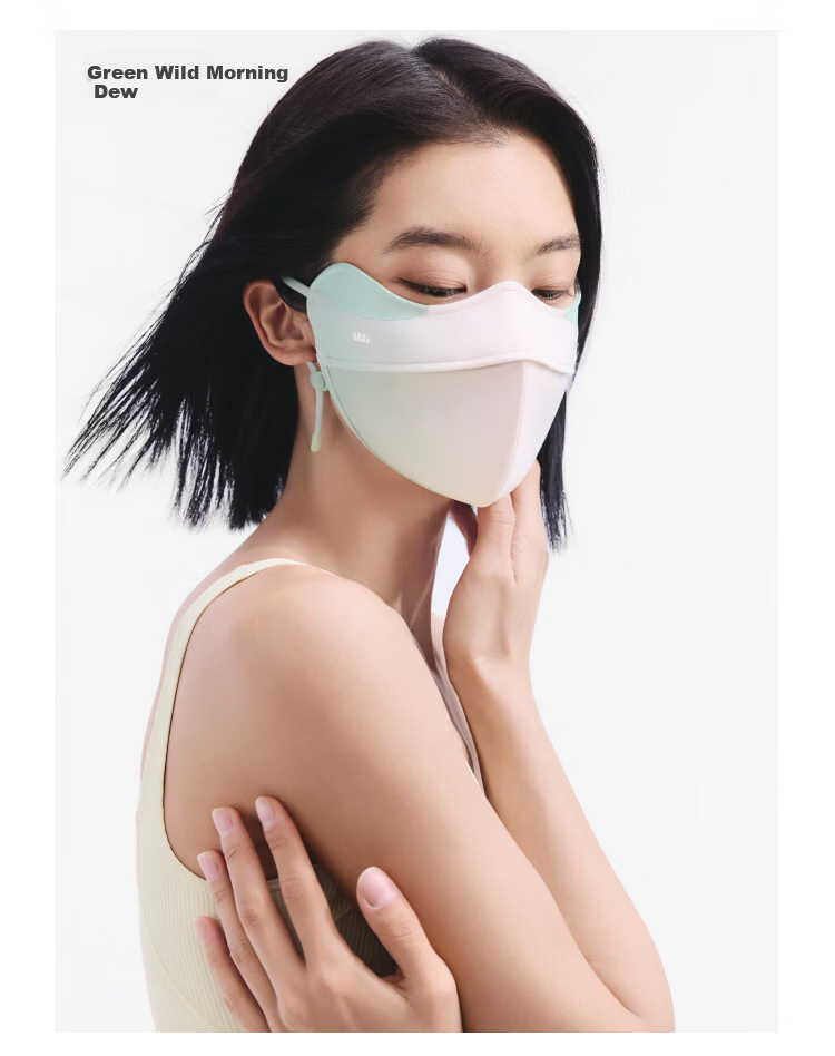 Beneunder Women's Full Face Sunscreen Mask UV Protection Face Cover Orange Sunset AL335 30