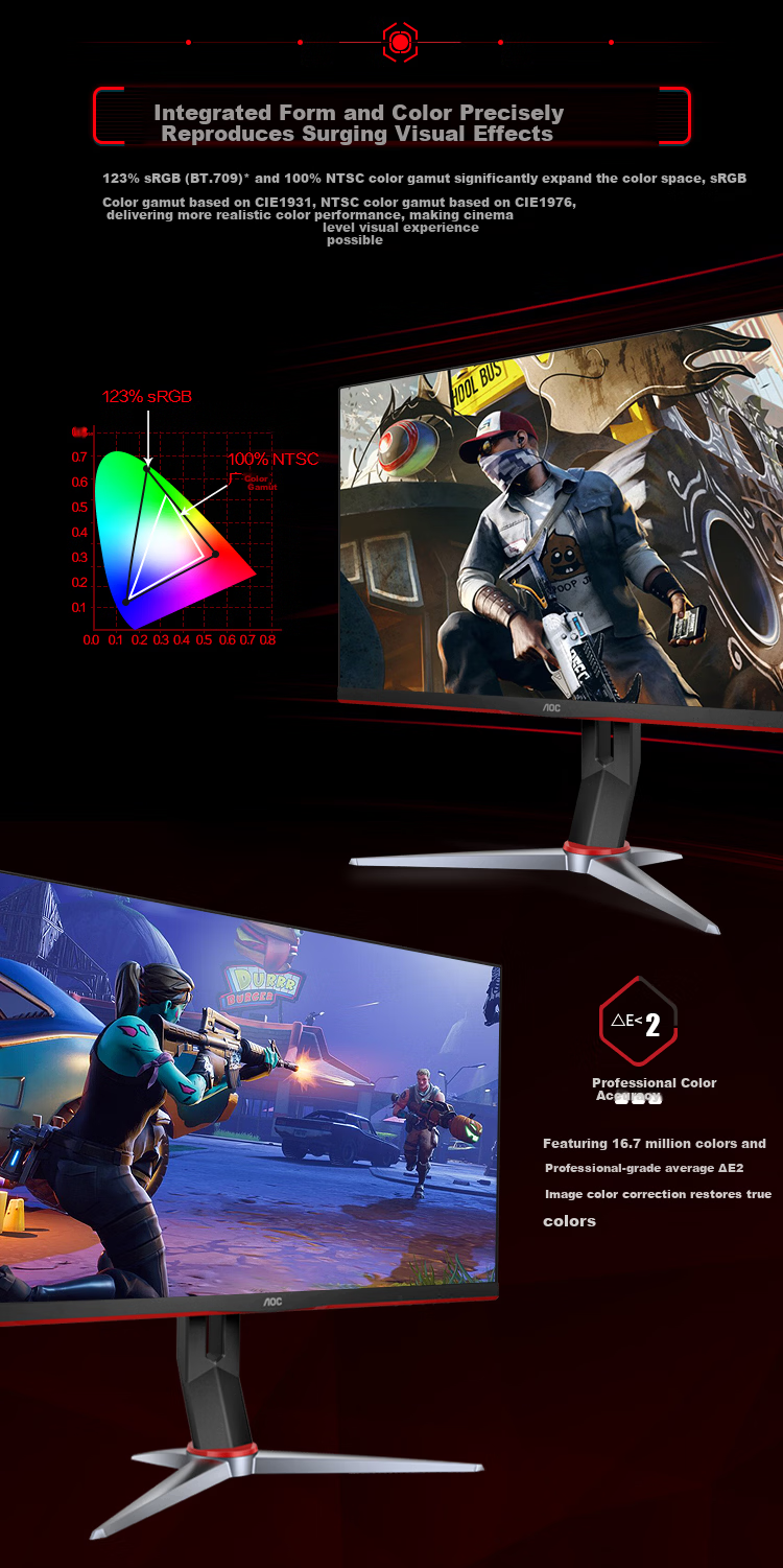AOC 27-inch 2K 300Hz 1152-Zone QD-MiniLED HVA Black HDR1000 Fast 1ms Gaming Monitor Zuguang Q27G4SMN 3