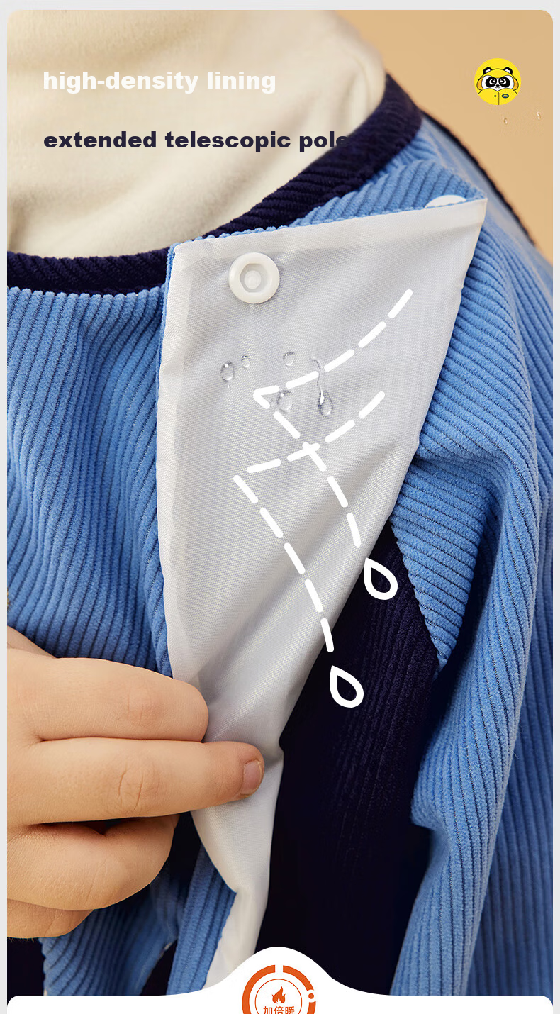 Mumeng Kids Apron Baby Feeding Bib Splash-proof Waterproof Anti-dirty Autumn Winter Reversible Unicorn Size M 7