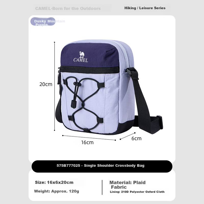 CAMEL Portable Lightweight Mobile Phone Crossbody Bag Casual Outdoor Sports Student Commuter Trendy Waist Bag 575B777025