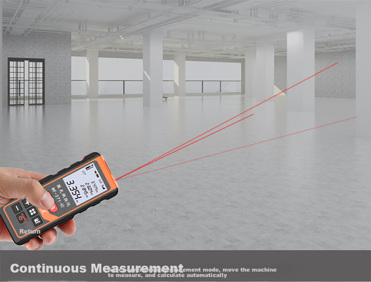Smart Mouse NF-272L 80m Rechargeable Voice Handheld Laser Distance Meter Electronic Level Bubble Infrared Measuring Device Room Measuring Instrument Electronic Ruler Measurement Tool 6