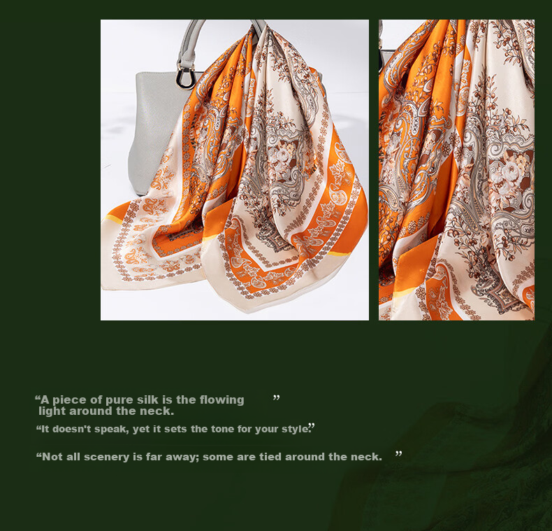 Da Vinci Code Silk Scarf for Women Spring Summer Mulberry Silk Square Scarf Silk Shawl Gift for Mom Mother's Day Birthday 11
