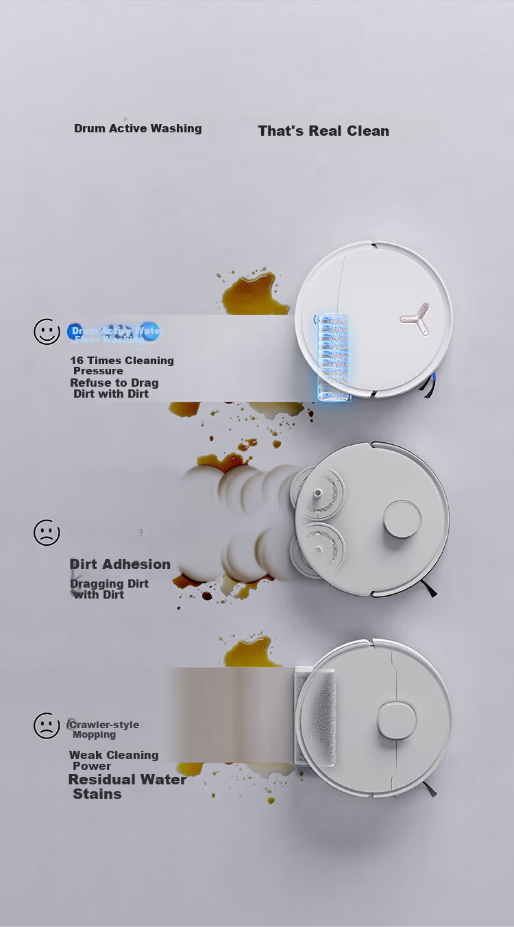Ecovacs T80S Robot Vacuum Cleaner with Mopping, Washing, Drying, Self-Cleaning Drum, Hot Water Mop, Automatic Dust Collection, Water Tank Version - Price Guaranteed for 618 Sale 11