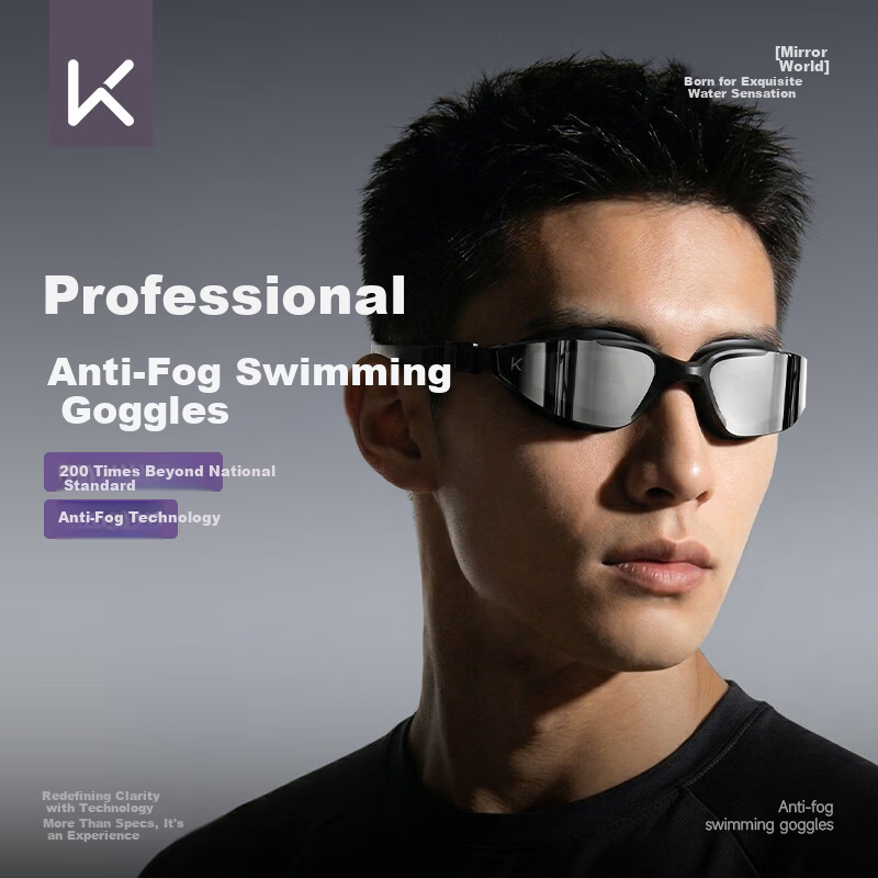 Keep Swimming Goggles HD Waterproof Anti-Fog Durable Comfortable Unisex Adult 060 Snow White Plano