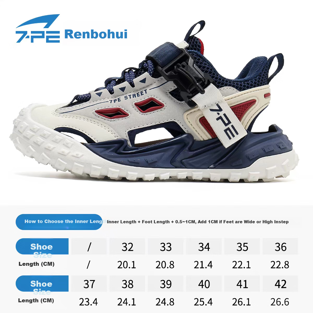 7-PE Boys' Sandals 2026 Summer New Outdoor Breathable Closed-Toe Soft Sole Kids' Sports Creek Shoes for Big Boys