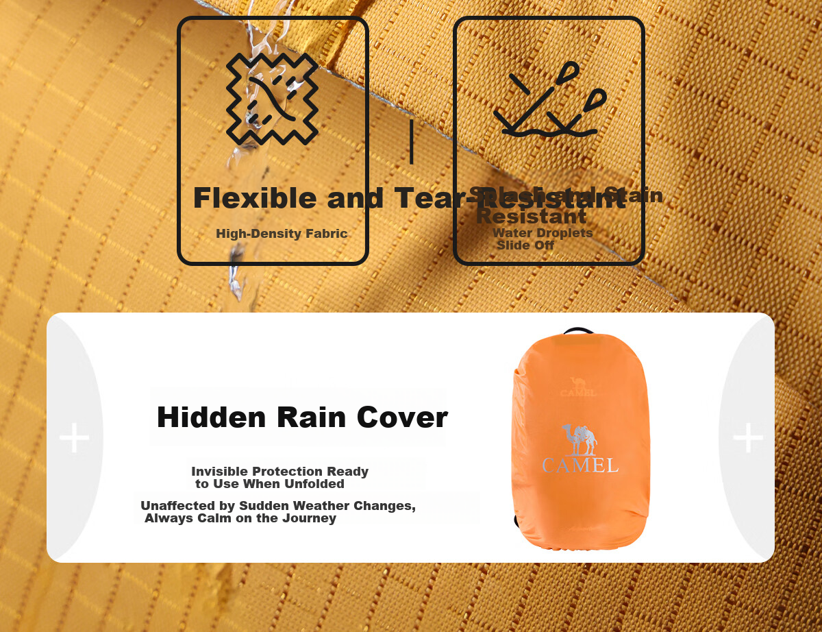 CAMEL Outdoor Professional Mountaineering Backpack Large Capacity Travel Hiking Backpack Unisex Double Shoulder Bag 576BB37026 21