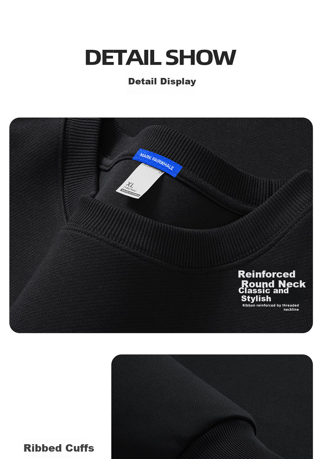 Mark Fairwhale Men's Spring Autumn Sweatshirt 2026 New American Casual Youth Long Sleeve Loose Fit Crew Neck Jacket for Men 4