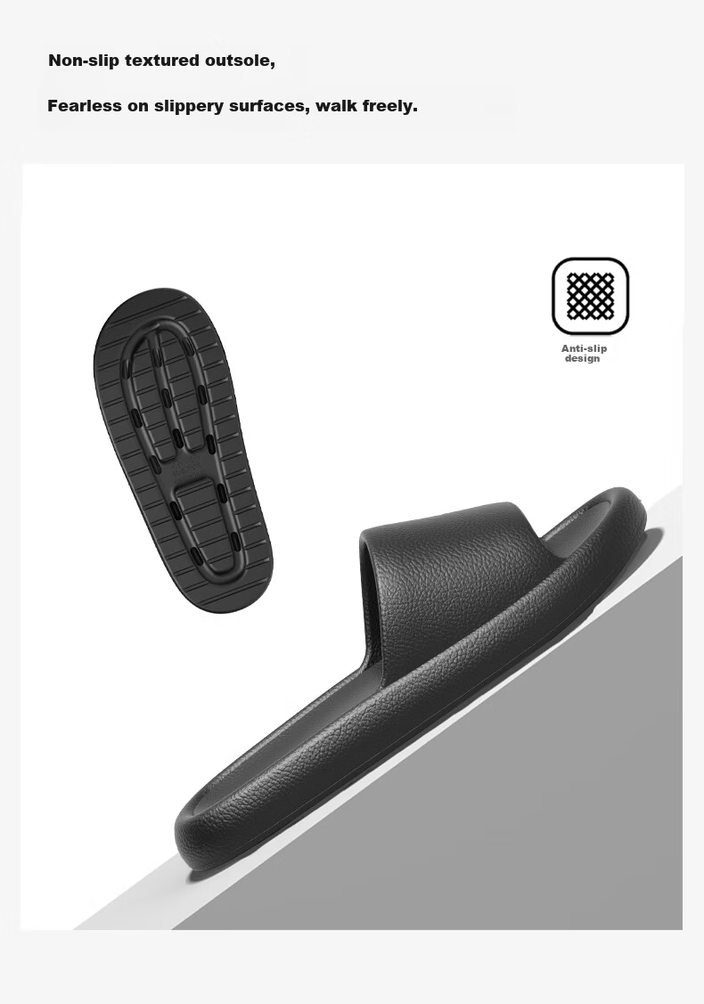 Qiumuxi Couples EVA Home Slippers Non-Slip Soft Bathroom Shower Comfortable Cool Slippers Coffee Color Size 36-37 5