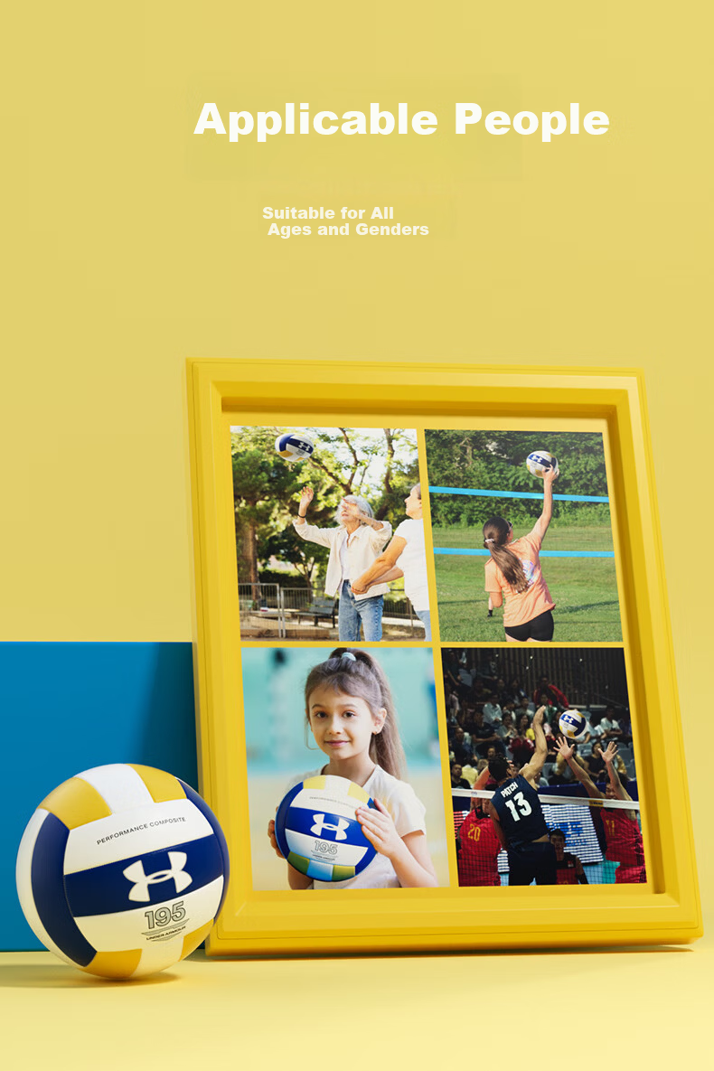 Under Armour Volleyball [Middle School Exam Training] Junior High School Student Official Match Sports Class Physical Test Adult Children Soft and Hard No. 5 5