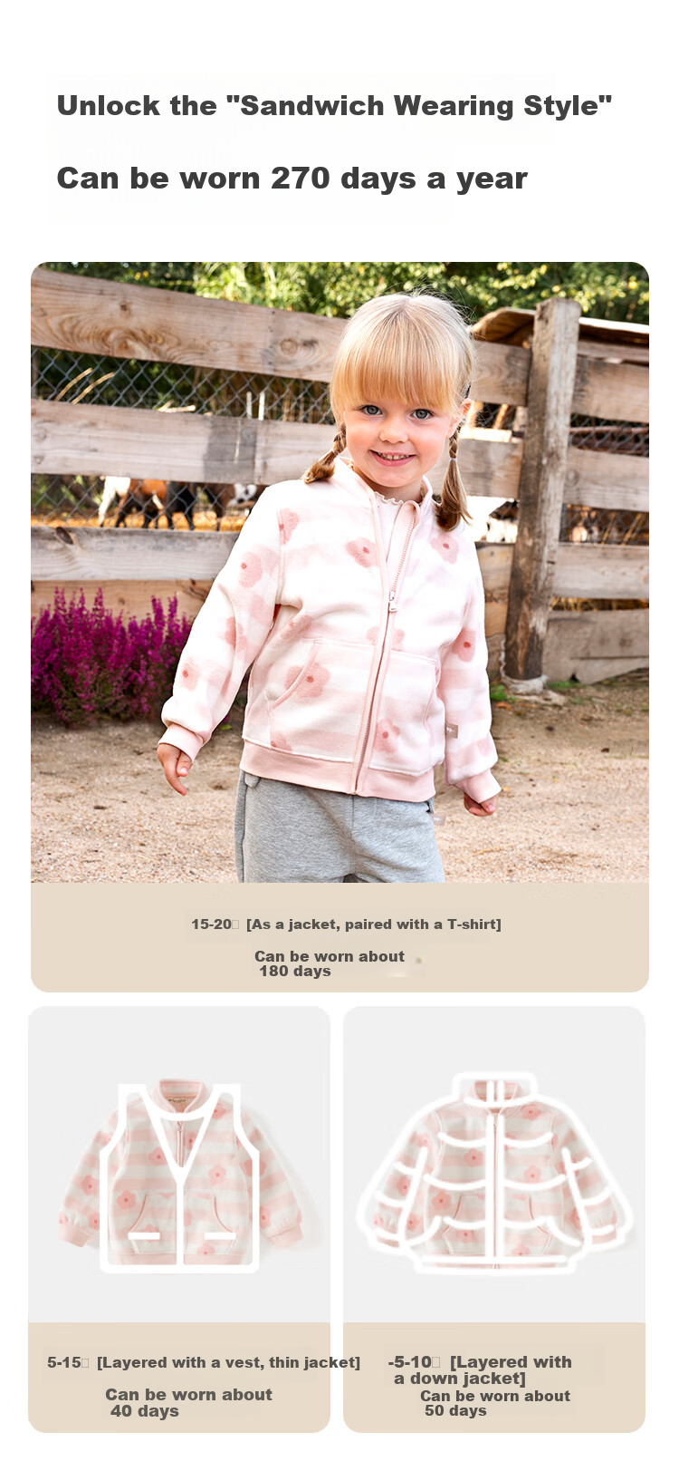 DAVE & BELLA Girls' Spring and Autumn Fleece Jacket Baby Plush Coat 4