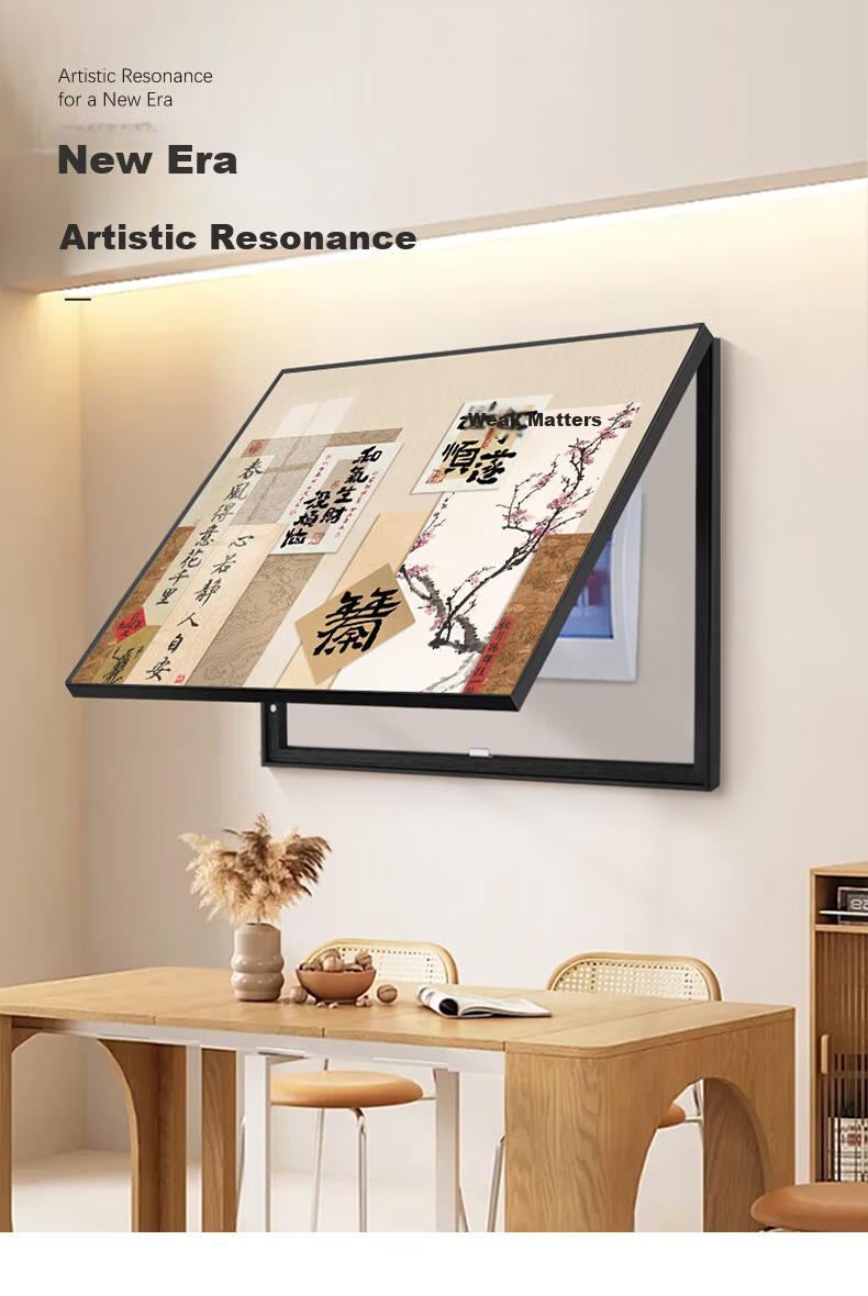 Long Time No See New Chinese Style Electric Meter Box Decorative Painting Dining Room Electric Box Cover Decorative Hanging Painting Distribution Box Concealment Wall Art 1