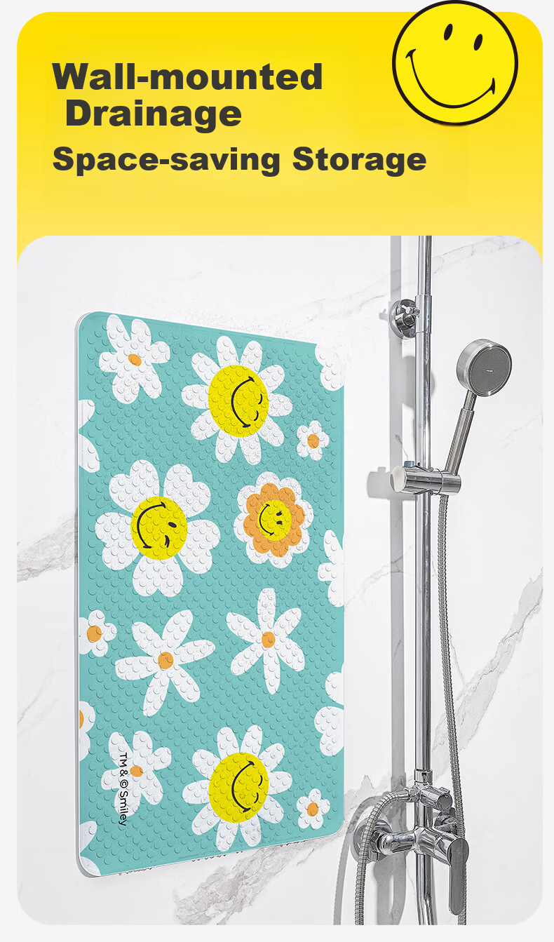 Da Jiang Smiley Collaboration Bathroom Non-Slip Mat Children's Shower Room Anti-Slip Bath Mat 60x90cm 9