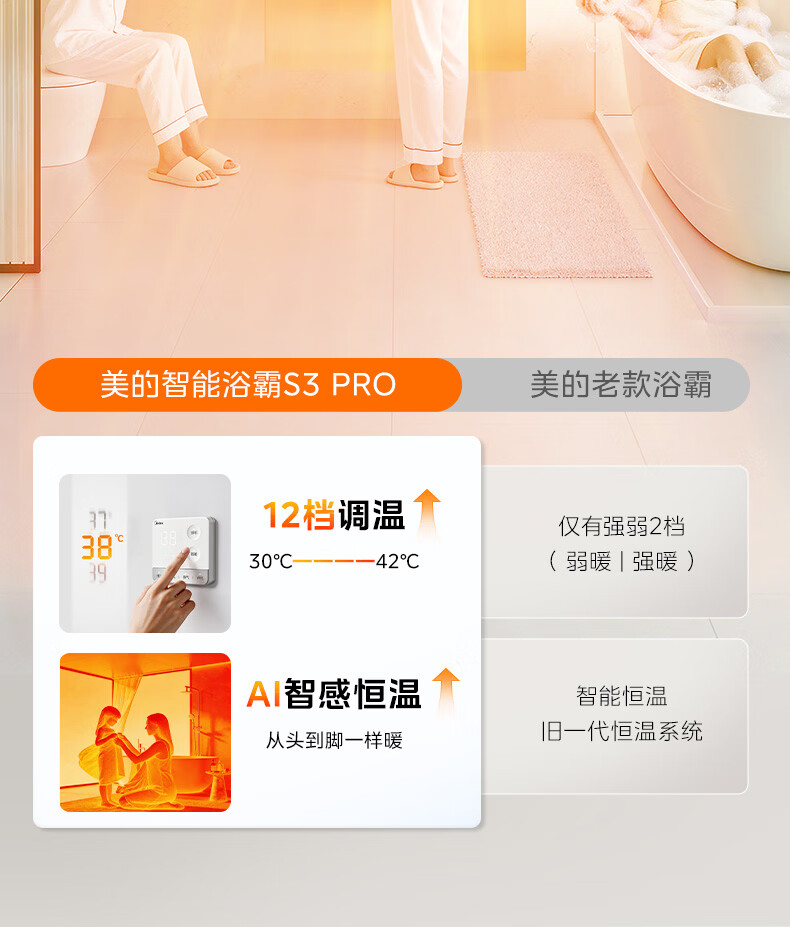 Midea Smart Bathroom Heater S Series Warm Air Lighting Exhaust Integrated Sterilization Deodorization Voice Warm Air Machine AI Human Sensor S3 Pro 11