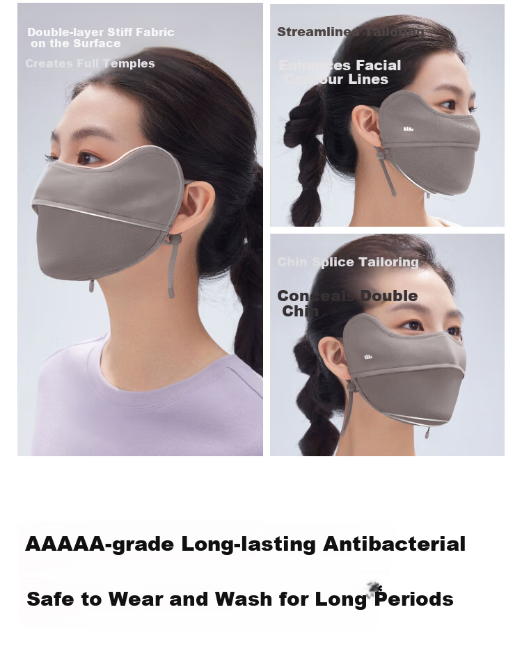 Beneunder Cooling Sun Protection Face Mask Sun Shield Face Cover Neck Gaiter Cycling Face Guard Medical Breathable Eye Corner Sunblock Blue 9