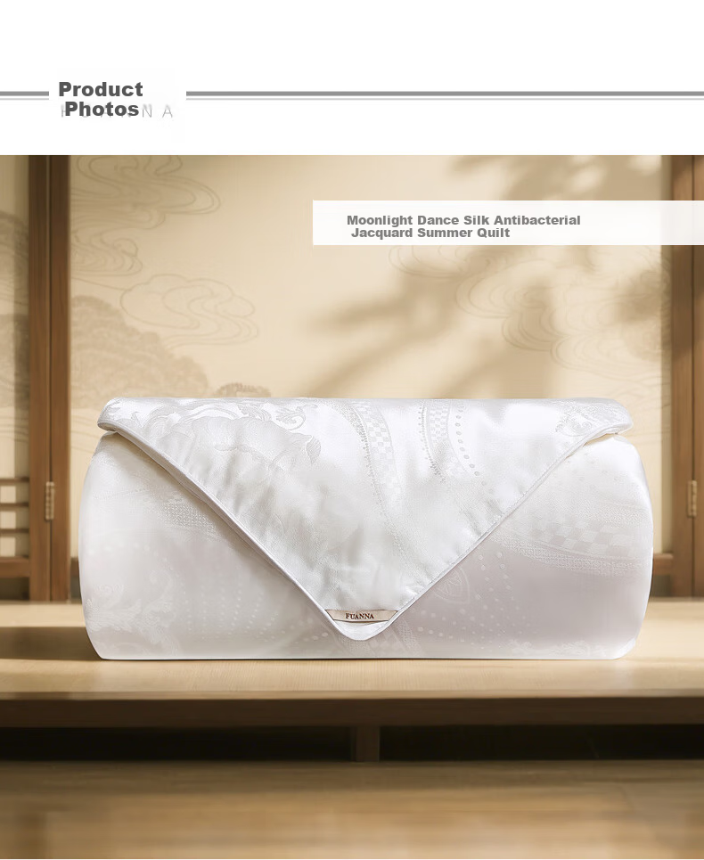 Fuanna 100% Silk Quilt Summer Cooling Quilt Antibacterial Air Conditioning Quilt Double Summer Thin Quilt Core 3.6 Jin 230x229cm 10