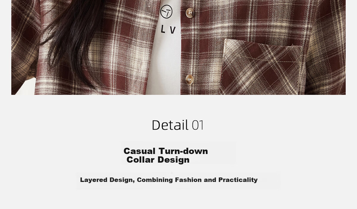 PinCai Women's Plaid Long Sleeve Shirt Spring Autumn Stylish Loose Vintage Versatile Blouse P143C2009 8