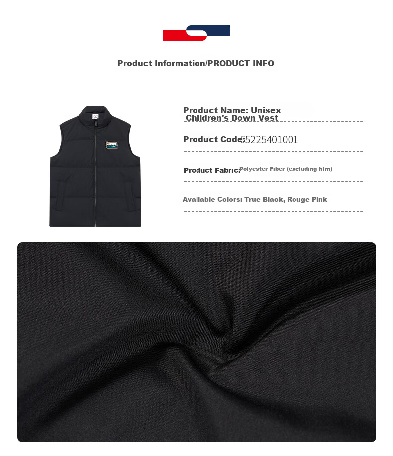 ERKE Kids Unisex Children's Winter Warm Sleeveless Waterproof Breathable Vest Jacket Black 170 29