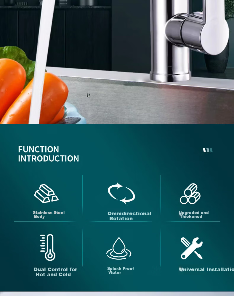 Yipin Impression Bathroom Sink Faucet Hot and Cold Water Household Kitchen Balcony Wash Basin Faucet 2