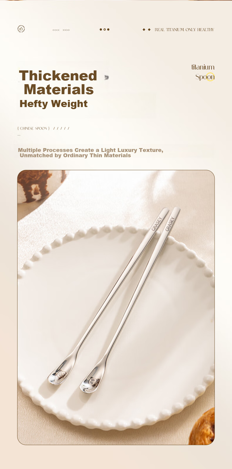 Guangyi 316L Stainless Steel Stirring Spoon Long Handle Coffee Stirrer Honey Spoon GY2660 9