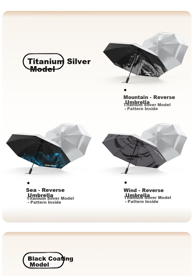 Full-Automatic Electric Umbrella Smart Automatic Rain Umbrella Dual-Use Sun and Rain Umbrella Sunshade Black Coating UV Protection Sun Umbrella 11
