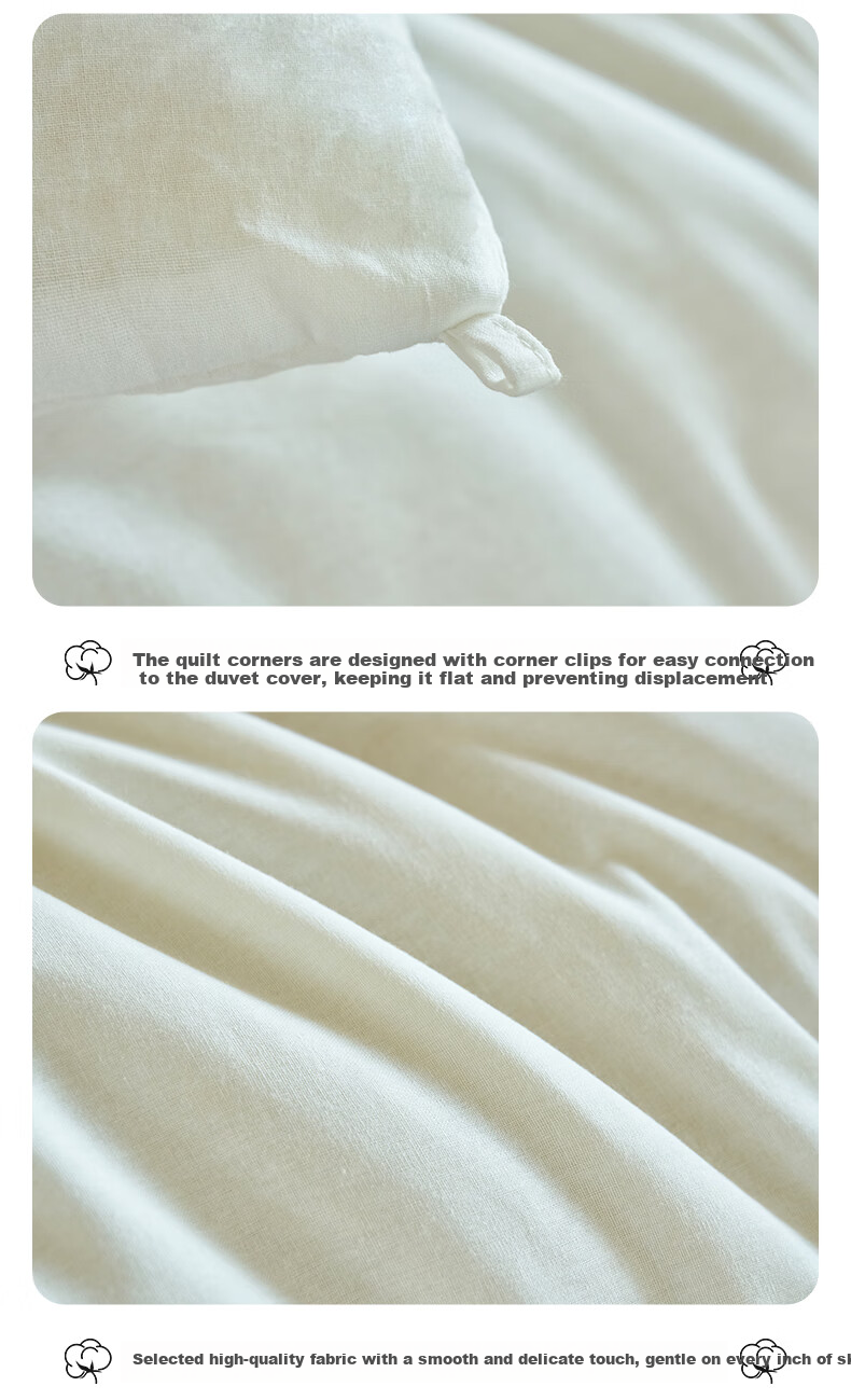 Grace 10A Antibacterial 100% Xinjiang Cotton Quilt Double Home Four Seasons Cotton Quilt Core Spring and Autumn Quilt 150*200cm 4 Jin 8