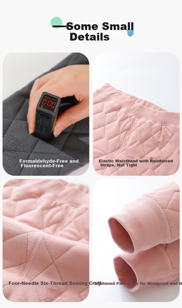 XUEXIMAN Kids Thermal Underwear Autumn Winter Thickened 100% Wool Lined Warm Pants Girls School Uniform Essential 11